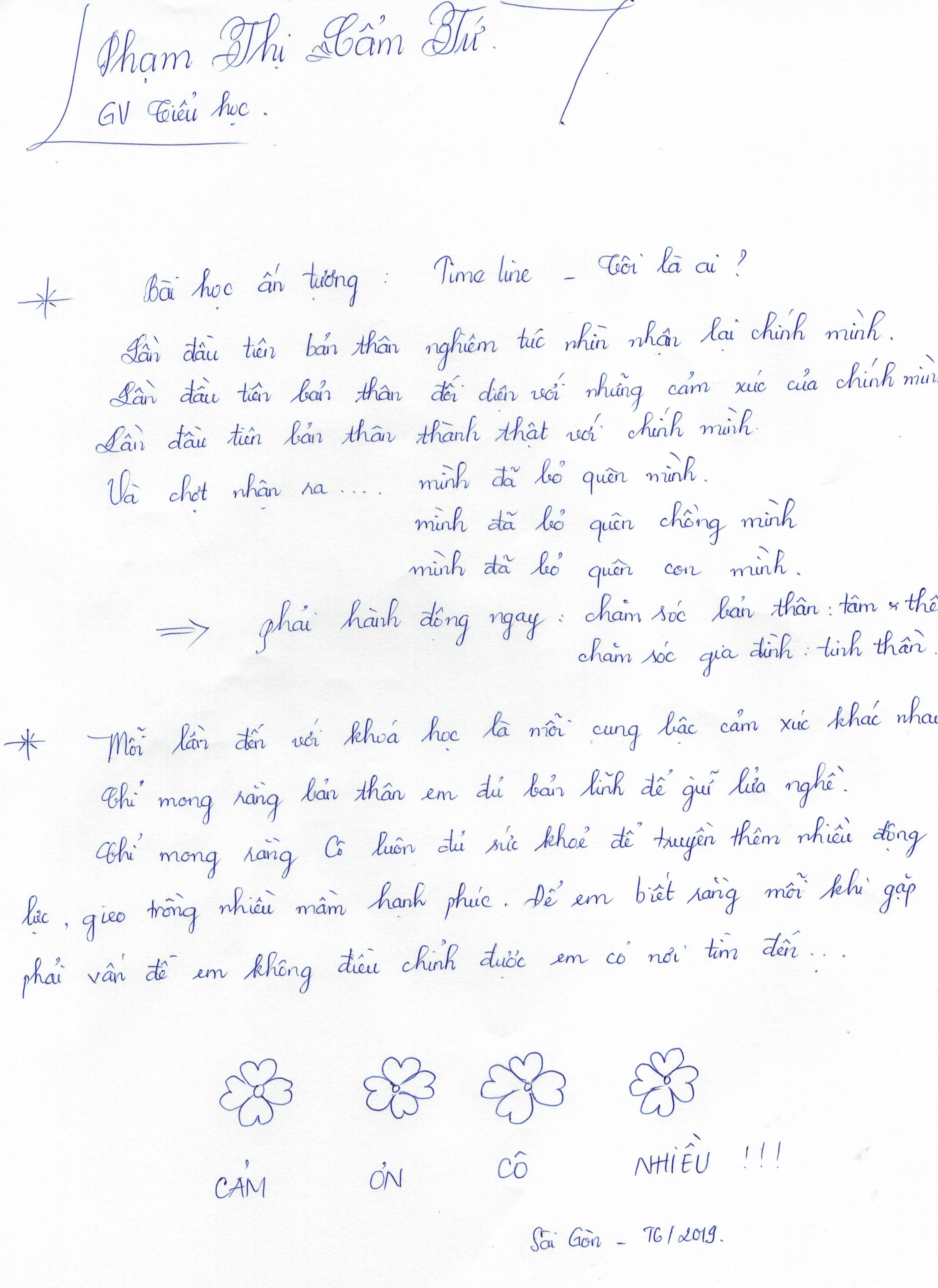 Thư – Phạm Thị Cẩm Tú