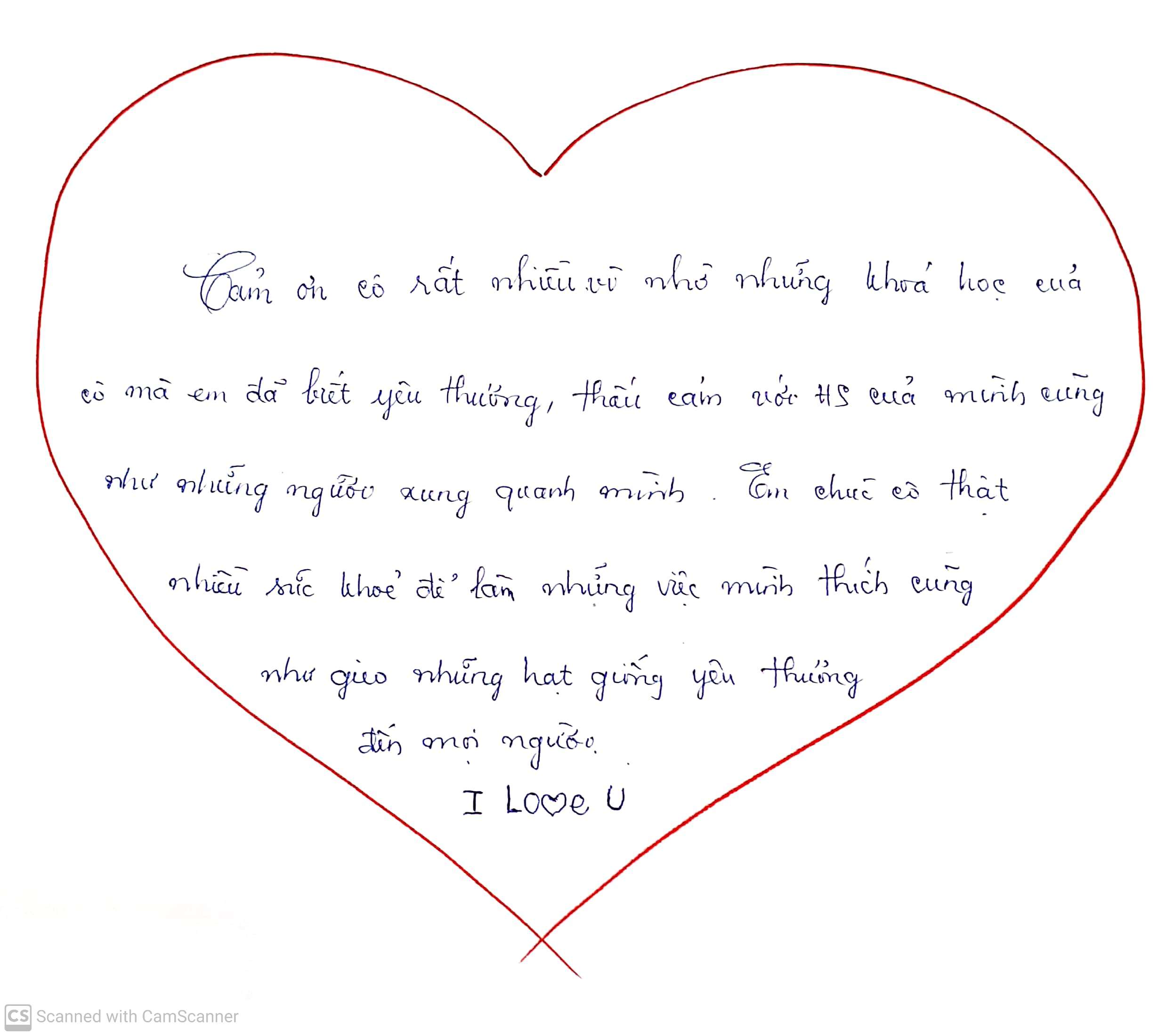 Lời cảm ơn trong trái tim – I Love U