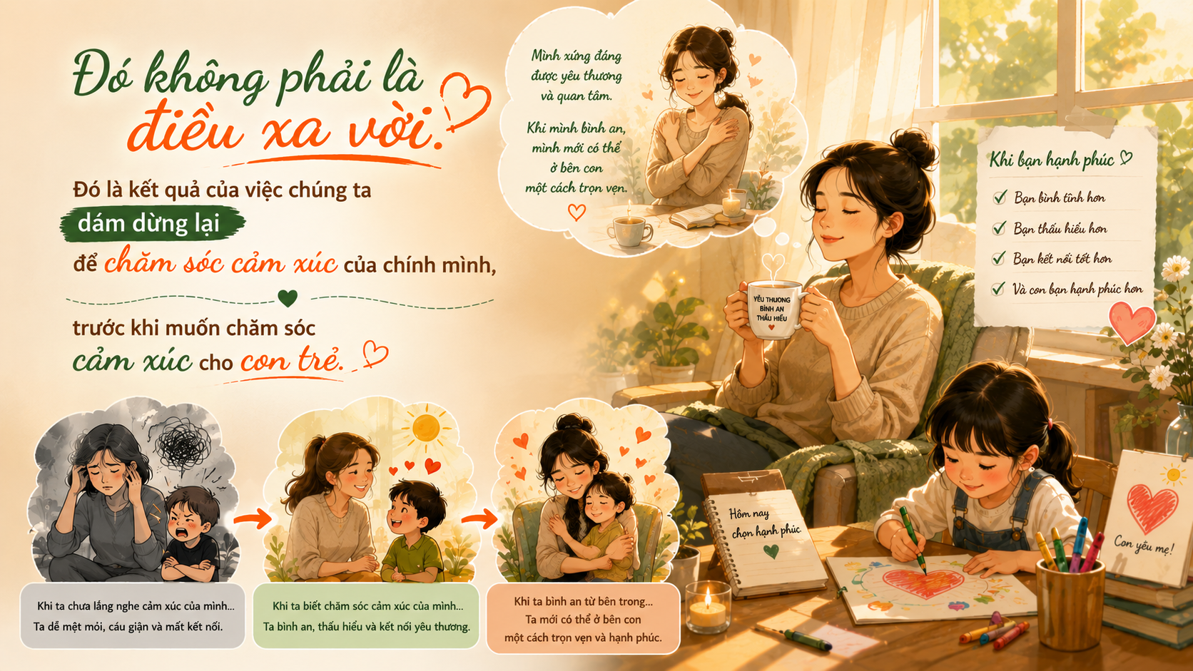 Đó không phải là điều xa vời – Hành trình ôm ấp chính mình trước khi chăm sóc con trẻ